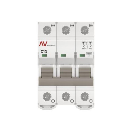 Выключатель автоматический 3п C 13А 10кА AV-10 DC AVERES EKF mcb10-DC-3-13C-av
