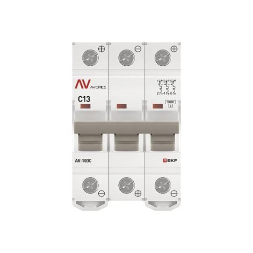 Выключатель автоматический 3п C 13А 10кА AV-10 DC AVERES EKF mcb10-DC-3-13C-av