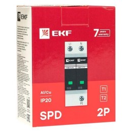 Устройство защиты от импульсных перенапряжений Т1+Т2; Iimp-12.5kA; In-20kA; Uc-275В; 1+1 PROxima EKF