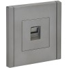 Розетка компьютерная RJ45 кат.6 FORTE&PIANO FP531 сталь IEK FP-K10-2-K46