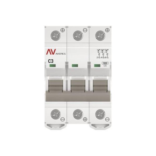 Выключатель автоматический 3п C 3А 10кА AV-10 DC AVERES EKF mcb10-DC-3-03C-av