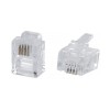 Коннектор телефонный неэкранир. RJ-11/RJ-12 6P4C Cabeus 7012c