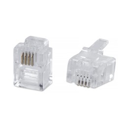 Коннектор телефонный неэкранир. RJ-11/RJ-12 6P4C Cabeus 7012c