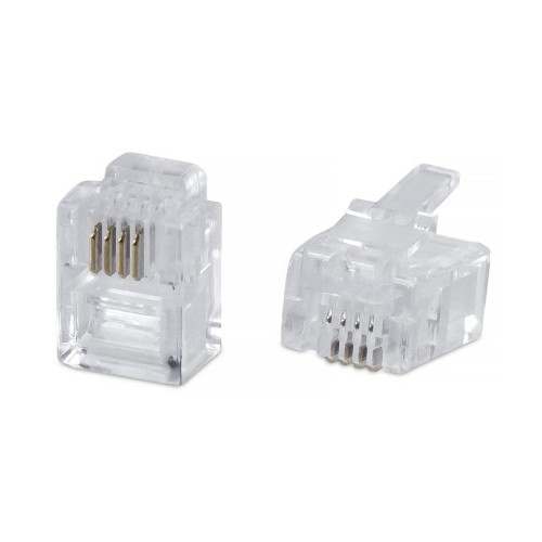 Коннектор телефонный неэкранир. RJ-11/RJ-12 6P4C Cabeus 7012c