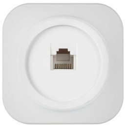 Розетка компьютерная ОП GLORY РК10-ХБм RJ45 кат.5E бел. матов. IEK EKH10-K01M