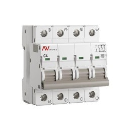 Выключатель автоматический 4п C 4А 10кА AV-10 DC AVERES EKF mcb10-DC-4-04C-av