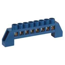 Шина N ноль в изоляторе ШНИ-6х9-8-Д син. NO-224-123 Эра Б0062963