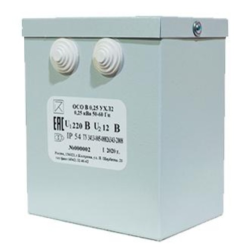 Трансформатор ОСО В-0.25 УХЛ2 220/12. IP54 Электротехник ET014050