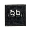 Розетка компьютерная 2-м RJ45 кат.5E FORTE&PIANO FP533 сталь IEK FP-K20-1-K46