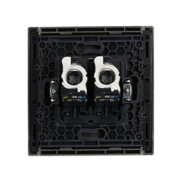 Розетка компьютерная 2-м RJ45 кат.5E FORTE&PIANO FP533 сталь IEK FP-K20-1-K46