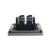 Розетка компьютерная 2-м RJ45 кат.5E FORTE&PIANO FP533 сталь IEK FP-K20-1-K46