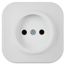 Розетка ОП GLORY РС20-2-ХБм 10А без заземл. без защ. шторок бел. матов. IEK ERH10-K01M-10