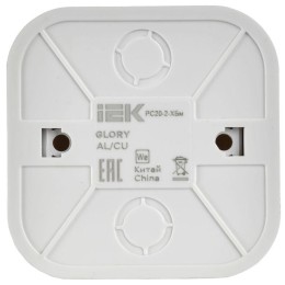 Розетка ОП GLORY РС20-2-ХБм 10А без заземл. без защ. шторок бел. матов. IEK ERH10-K01M-10