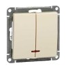 Выключатель 2-кл. СП W59 10А IP20 10AX с подсветкой механизм сл. кость SE VS510-251-2-86