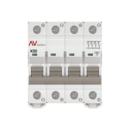 Выключатель автоматический модульный 4п K 50А 6кА AV-6 DC AVERES EKF mcb6-DC-4-50K-av