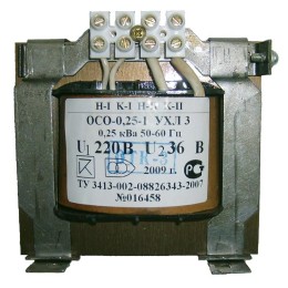 Трансформатор ОСО-0.25 УХЛ3 220/36. IP00 Электротехник ET003107