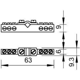 Шина уравнивания потенциалов 1804 (уп.5шт) OBO 5015553
