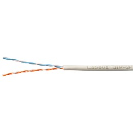 Кабель витая пара U/UTP кат.5E 2х2х24AWG solid PVC нг(А)-LS UTP-2P-Cat.5e-SOLID-GY сер. (уп.305м) Ca