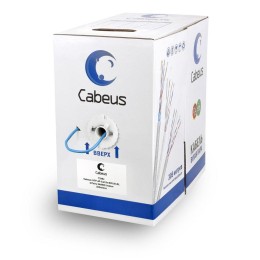 Кабель витая пара U/UTP кат.5E 4х2х24AWG solid PVC нг(А)-LS UTP-4P-Cat.5e-SOLID-BL син. (уп.305м) Ca