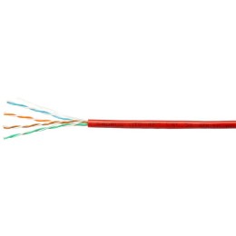 Кабель витая пара U/UTP кат.5E 4х2х24AWG solid PVC нг(А)-LS UTP-4P-Cat.5e-SOLID-RD красн. (уп.305м)