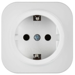Розетка ОП GLORY РС20-3-ХБм 16А с заземл. без защ. шторок бел. матов. IEK ERH11-K01M-16