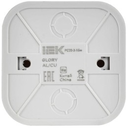 Розетка ОП GLORY РС20-3-ХБм 16А с заземл. без защ. шторок бел. матов. IEK ERH11-K01M-16