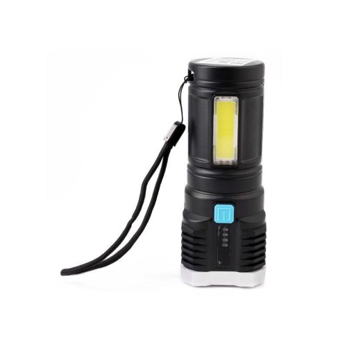 Фонарь аккумуляторный LED51525 4В 4LED+COB 3Вт 4 реж. Micro USB черн. (бокс) Ultraflash 15195