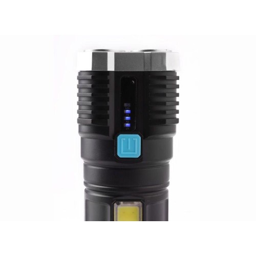 Фонарь аккумуляторный LED51525 4В 4LED+COB 3Вт 4 реж. Micro USB черн. (бокс) Ultraflash 15195
