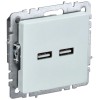 Розетка BRITE USB A+A 3.1А РЮ10-1-БрЖ механизм жемчуж. IEK BR-U21-D31-K36