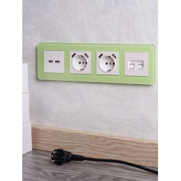 Розетка BRITE USB A+A 3.1А РЮ10-1-БрЖ механизм жемчуж. IEK BR-U21-D31-K36