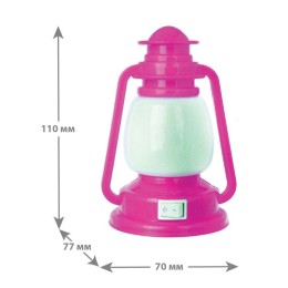 Светильник светодиодный NL-170 "Фонарик" 220В ночник с выкл. розов. Camelion 12526