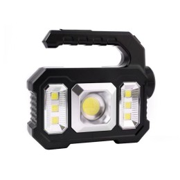 Фонарь аккумуляторный LED51526 4В 1LED+COB+6xSMD 3Вт 4 реж. Micro USB черн. (бокс) Ultraflash 15194