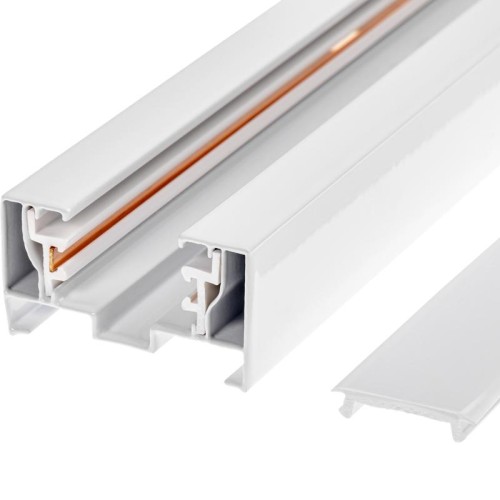 Шинопровод трековый накладной 1ф ARTLINE с питанием и заглушкой 1м алюм./медь с держателями с пласти