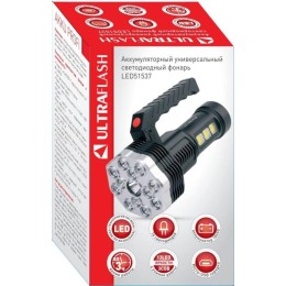 Фонарь аккумуляторный LED51537 4В 16LED 3Вт 4 реж. Micro USB черн. (бокс) Ultraflash 15193