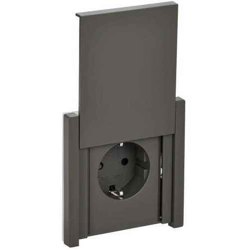 Розетка СП FORTE&PIANO16А IP44 FP319 с заземл. защ. шторки с крышкой безвинт. крепл. сер. IEK FP-R16