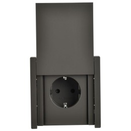 Розетка СП FORTE&PIANO16А IP44 FP319 с заземл. защ. шторки с крышкой безвинт. крепл. сер. IEK FP-R16
