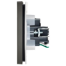 Розетка СП FORTE&PIANO16А IP44 FP319 с заземл. защ. шторки с крышкой безвинт. крепл. сер. IEK FP-R16