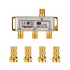 Делитель ТВ "краб" x3+4шт F "BOX" 5-1000 МГц "GOLD" Rexant 05-6102-1