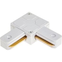 Коннектор трековый для соединения шинопровода угловой жесткий ARTLINE пластик/медь бел. Ritter 59745