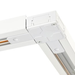 Коннектор трековый для соединения шинопровода угловой жесткий ARTLINE пластик/медь бел. Ritter 59745