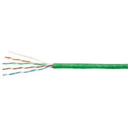 Кабель витая пара U/UTP кат.5E 4х2х24AWG solid PVC нг(А)-LS UTP-4P-Cat.5e-SOLID-GN зел. (уп.305м) Ca