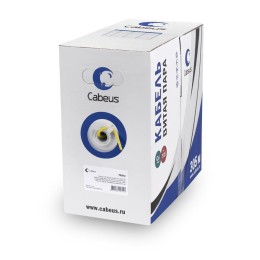 Кабель витая пара U/UTP кат.5E 4х2х24AWG solid PVC нг(А)-LS UTP-4P-Cat.5e-SOLID-YL желт. (уп.305м) C