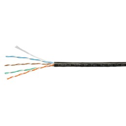 Кабель витая пара U/UTP кат.5E 4х2х24AWG solid PVC нг(А)-LS UTP-4P-Cat.5e-SOLID-BK черн. (уп.305м) C