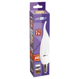 Лампа светодиодная PLED-SP 7Вт CA37 свеча на ветру 4000К нейтр. бел. E14 560лм 175-265В JazzWay 1027
