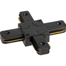Коннектор трековый для соединения шинопровода Х-образн. жесткий ARTLINE пластик/медь черн. Ritter 59