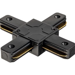 Коннектор трековый для соединения шинопровода Х-образн. жесткий ARTLINE пластик/медь черн. Ritter 59