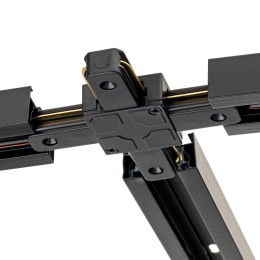 Коннектор трековый для соединения шинопровода Х-образн. жесткий ARTLINE пластик/медь черн. Ritter 59