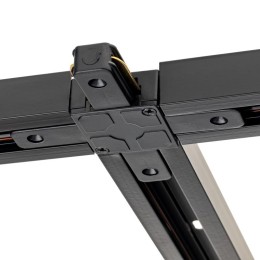 Коннектор трековый для соединения шинопровода Х-образн. жесткий ARTLINE пластик/медь черн. Ritter 59