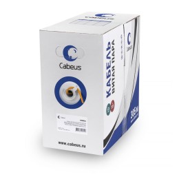 Кабель витая пара U/UTP кат.5E 4х2х24AWG solid PVC нг(А)-LS UTP-4P-Cat.5e-SOLID-OR оранж. (уп.305м)