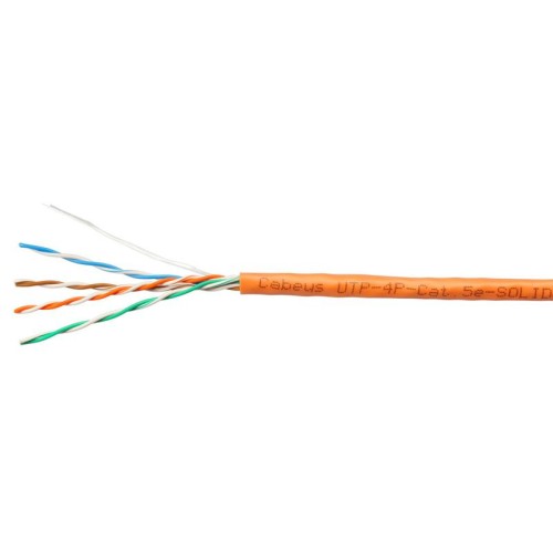 Кабель витая пара U/UTP кат.5E 4х2х24AWG solid LSZH нг(А)-HF UTP-4P-Cat.5e-SOLID-LSZH-LIGHT (уп.305м